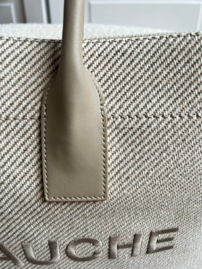 Yves Saint Laurent Large Rive Gauche in Canvas and Printed Leather (RRP £1440)