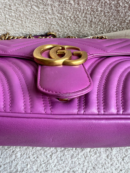 Gucci GG Hot Pink Marmont Small Shoulder Bag (RRP £2070)