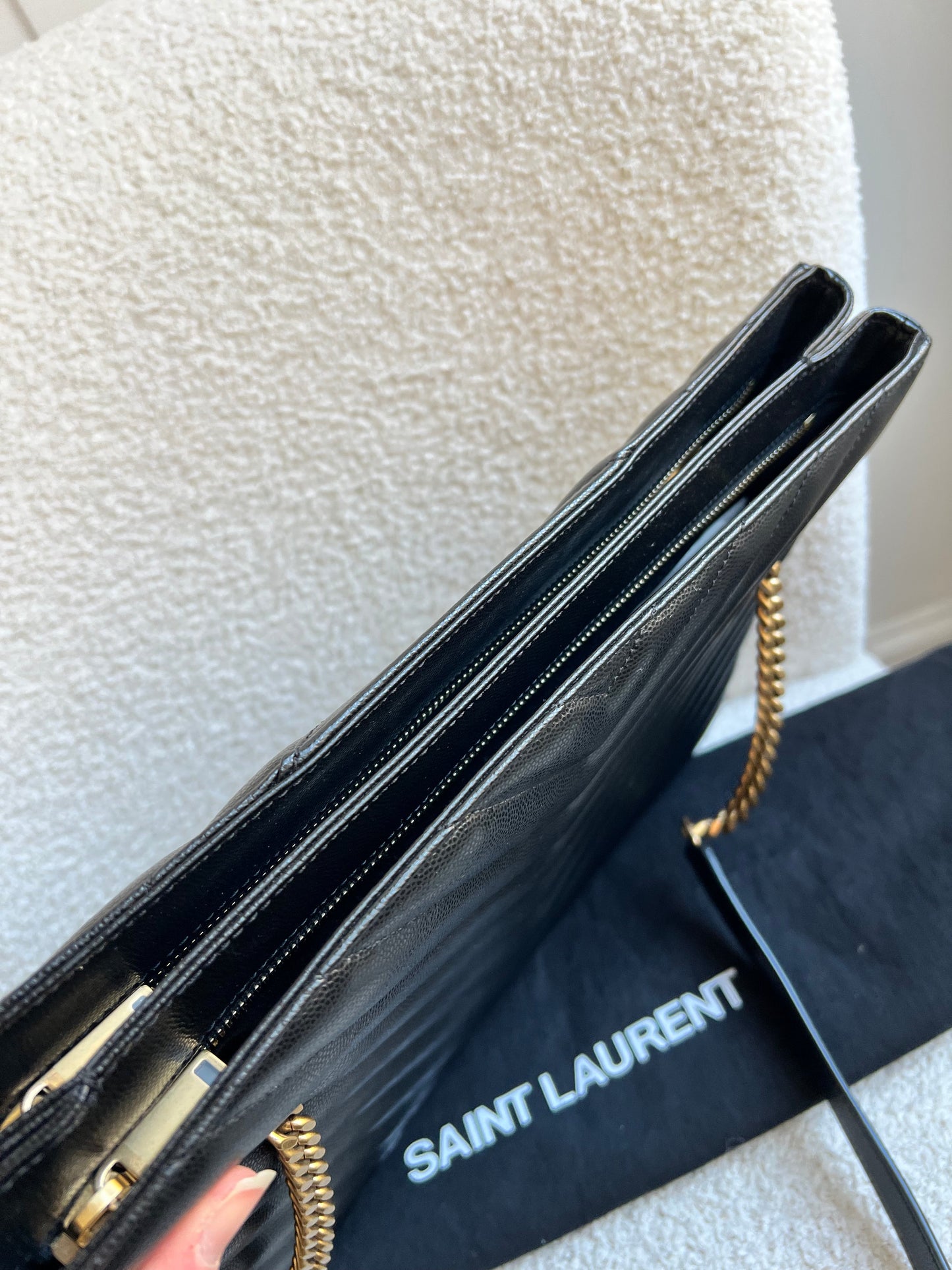 Yves Saint Laurent (YSL) Black Tribeca Shopper Tote