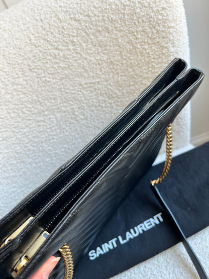 Yves Saint Laurent (YSL) Black Tribeca Shopper Tote