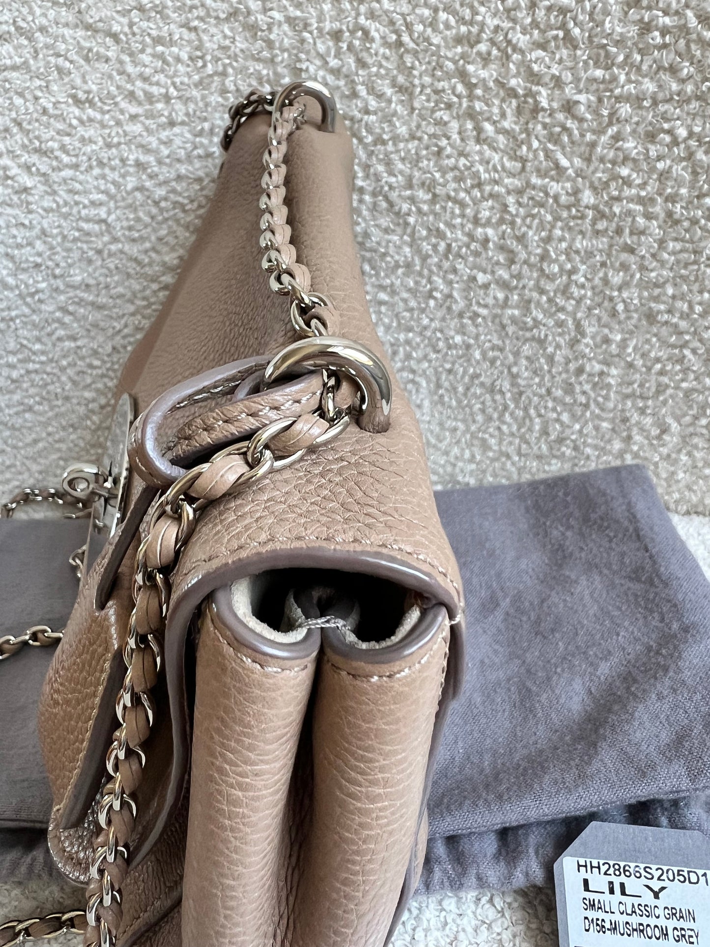 Mulberry Mushroom Grey Regular Lily with Silver Hardware (RRP £995)