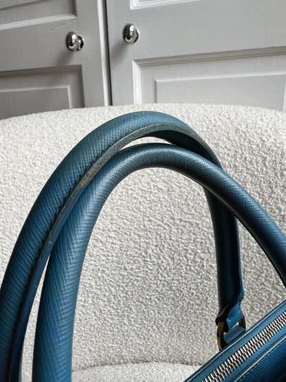 Prada Blue Saffiano Tote