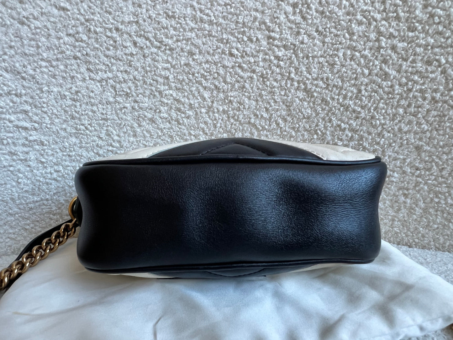 Gucci GG Black and White Marmont Mini Shoulder Bag (RRP £1,360)