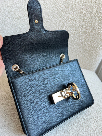 Gucci Interlocking GG Black Small Shoulder Bag