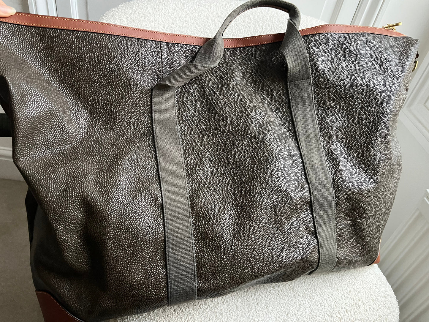 Mulberry Large Clipper Bag in Mole Cognac Scotchgrain (RRP £995)