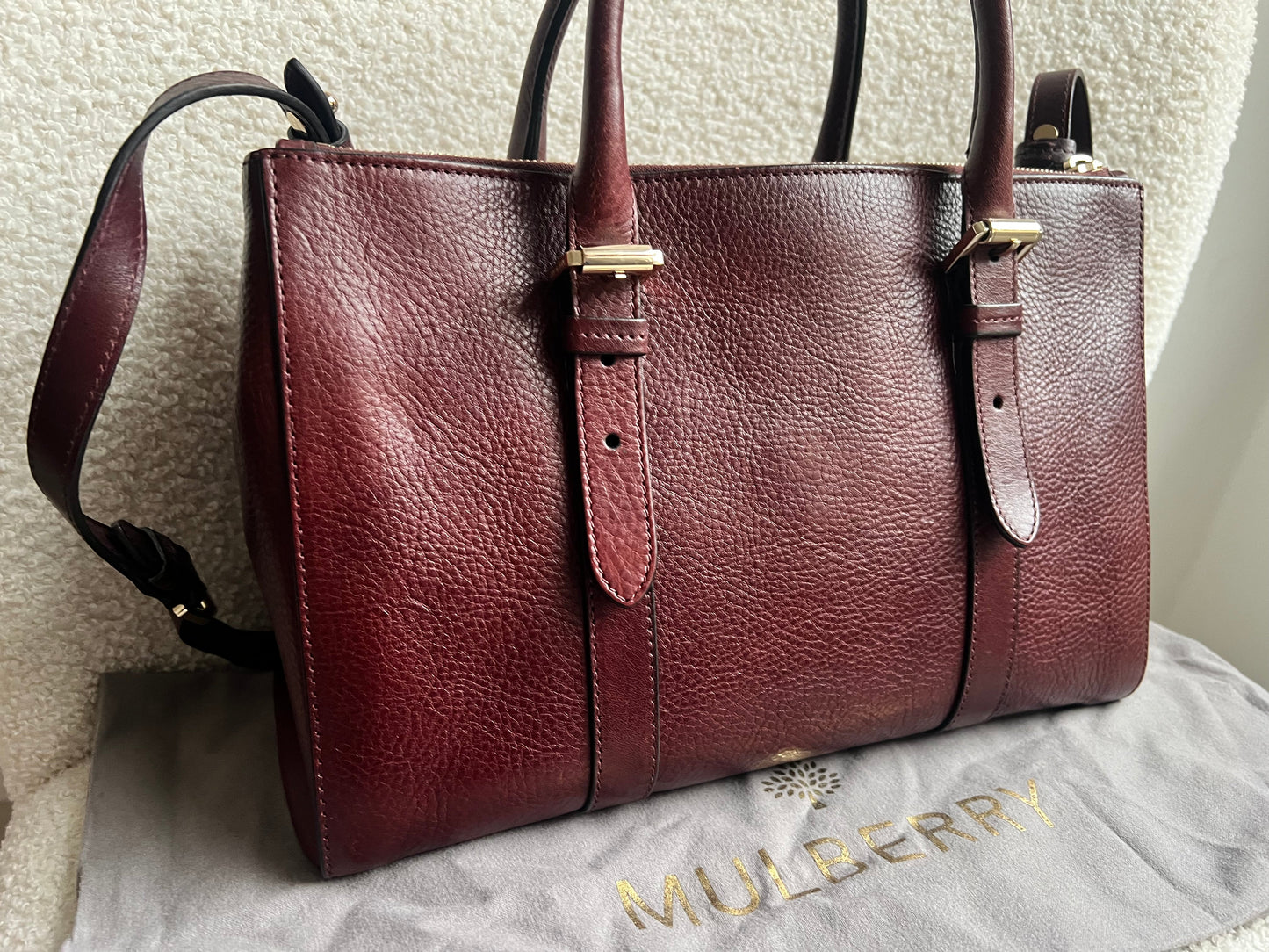 Mulberry Oxblood Small Double Zip Bayswater Tote (£1500)