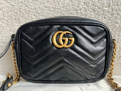 Gucci GG Black Marmont Mini Shoulder Bag (RRP £1,360)