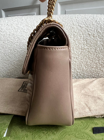 Gucci GG Dusty Pink Marmont Small Shoulder Bag (RRP £2070)