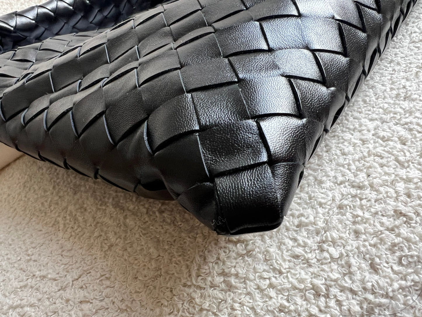 Bottega Veneta Black Small Hop Intraciatto (RRP £3370)