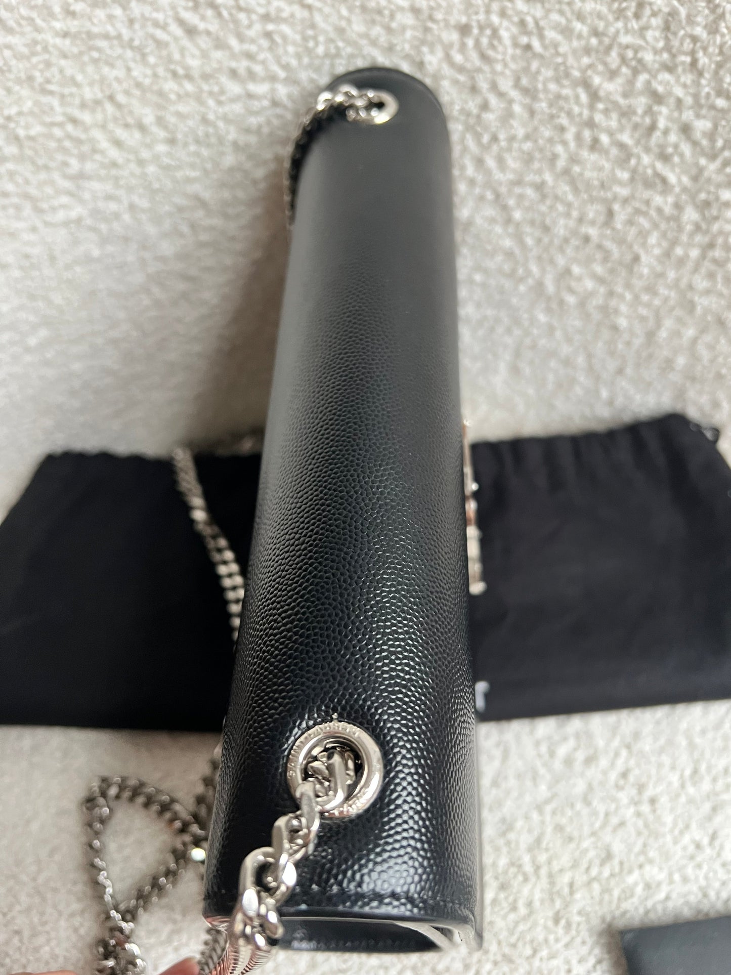 Yves Saint Laurent (YSL) Black Medium Kate with Silver Hardware (RRP £1730)