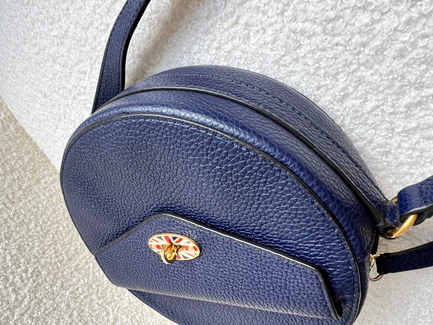 Mulberry Union Jack Midnight Darley Round Shoulder Clutch