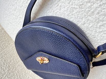 Mulberry Union Jack Midnight Darley Round Shoulder Clutch