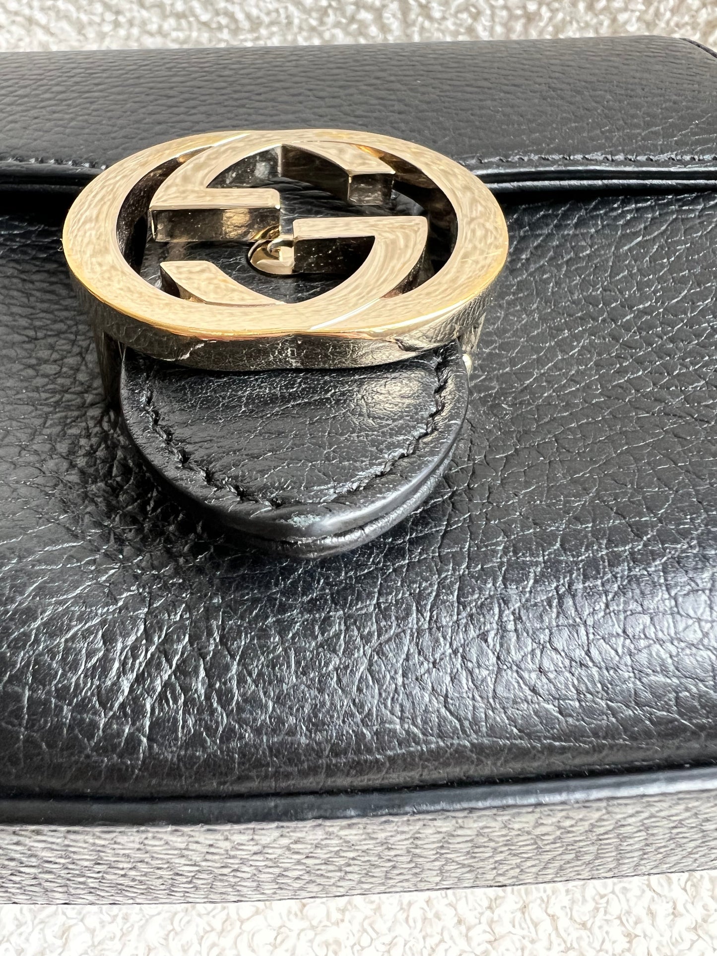 Gucci Interlocking GG Black Small Cross Body Bag