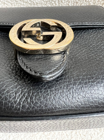 Gucci Interlocking GG Black Small Cross Body Bag