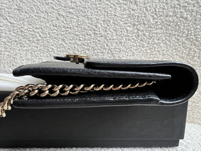 Gucci Black Interlocking GG Chain Wallet