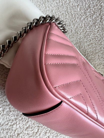Gucci GG Pale Pink Marmont Mini Shoulder Bag (RRP £1,890)