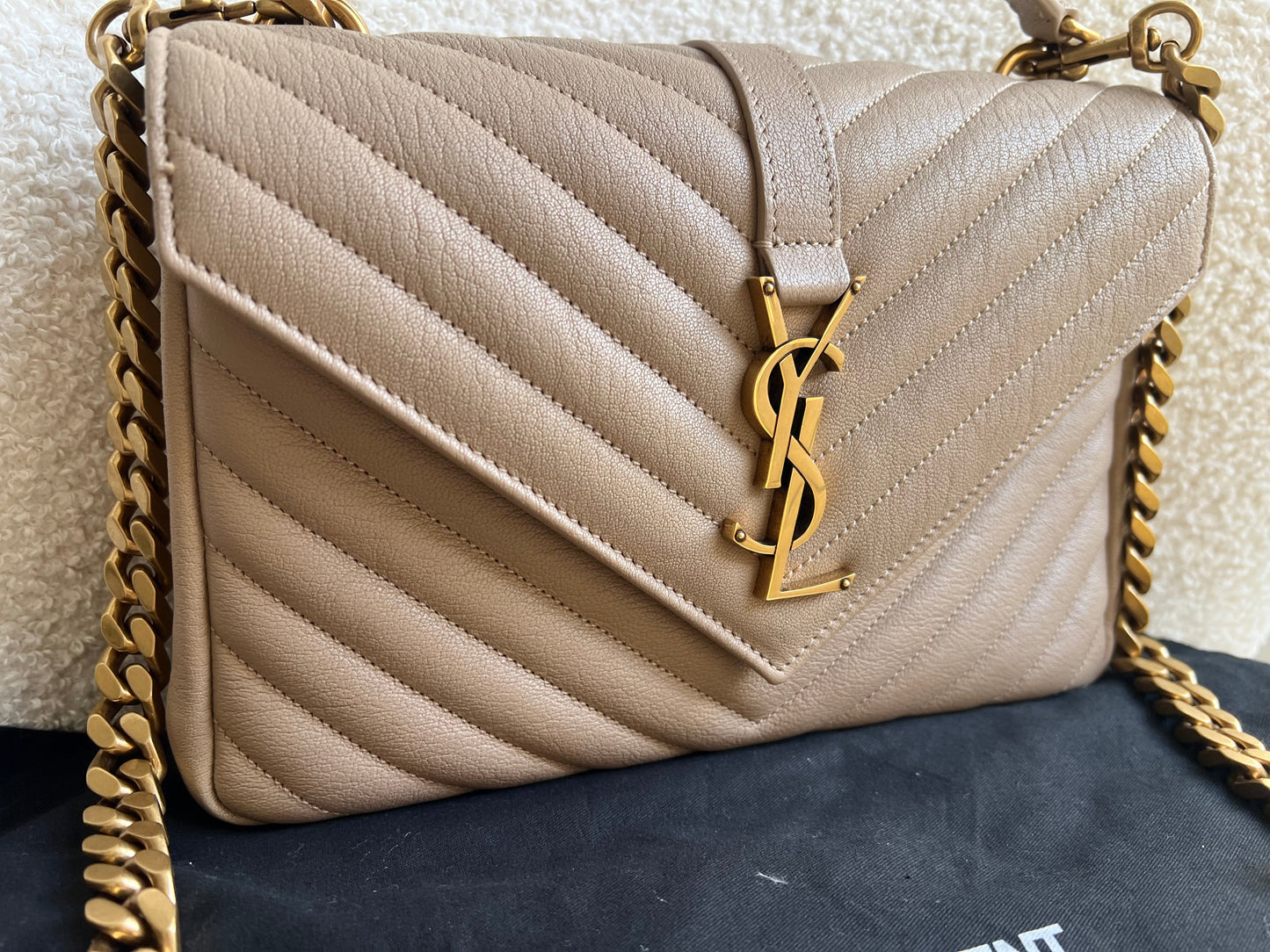 Yves Saint Laurent (YSL) Beige Medium College (£2000)