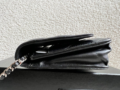Chanel Wallet on Chain in Black Lambskin Silver Hardware (RRP £2,930)