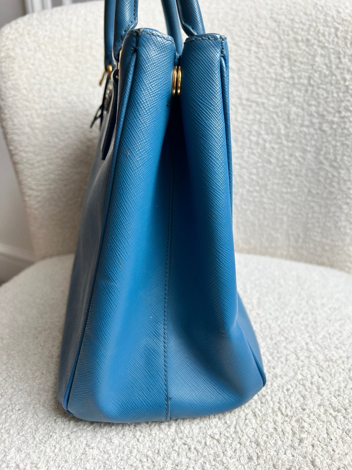 Prada Blue Saffiano Tote