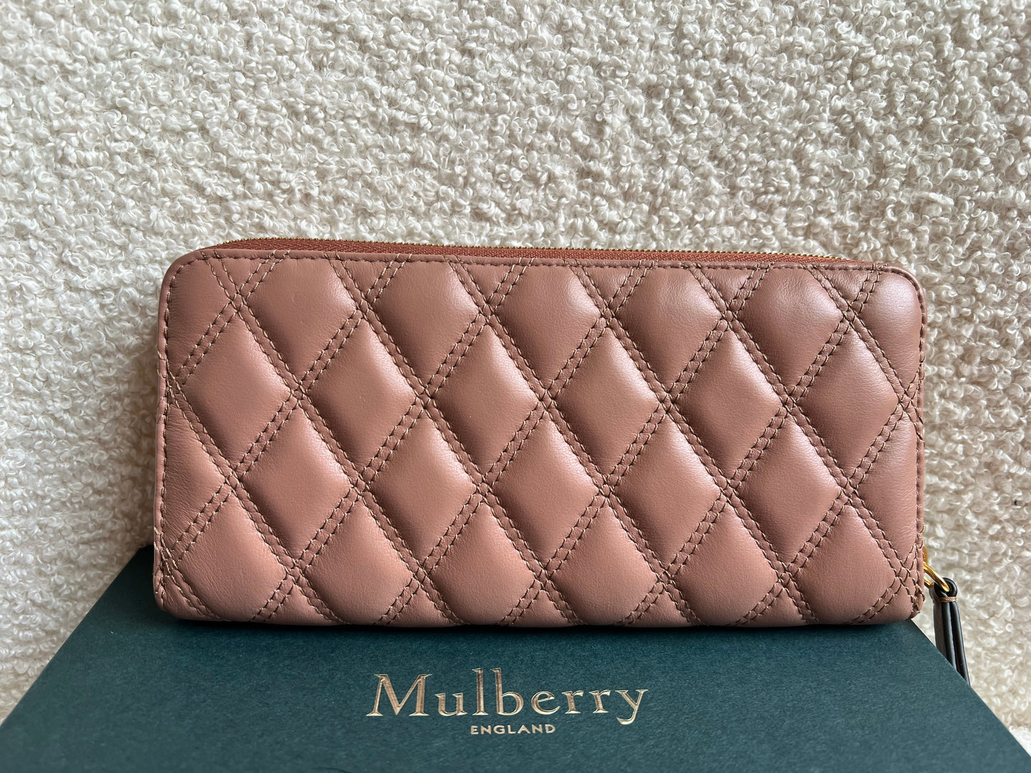 Mulberry Blush Quilted Continental Wallet (RRP £345)