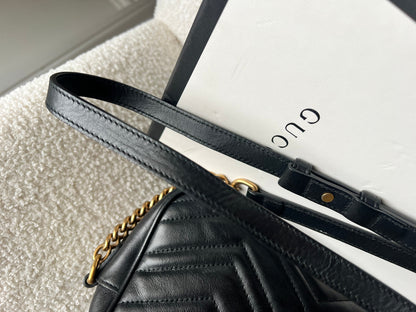 Gucci GG Black Marmont Small Shoulder Bag (RRP £1440)