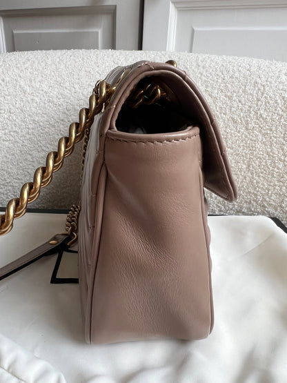 Gucci GG Dusty Pink Marmont Small Shoulder Bag (RRP £2070)
