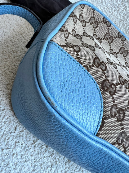 Gucci Bree GG Canvas Light Blue Small Messenger Bag