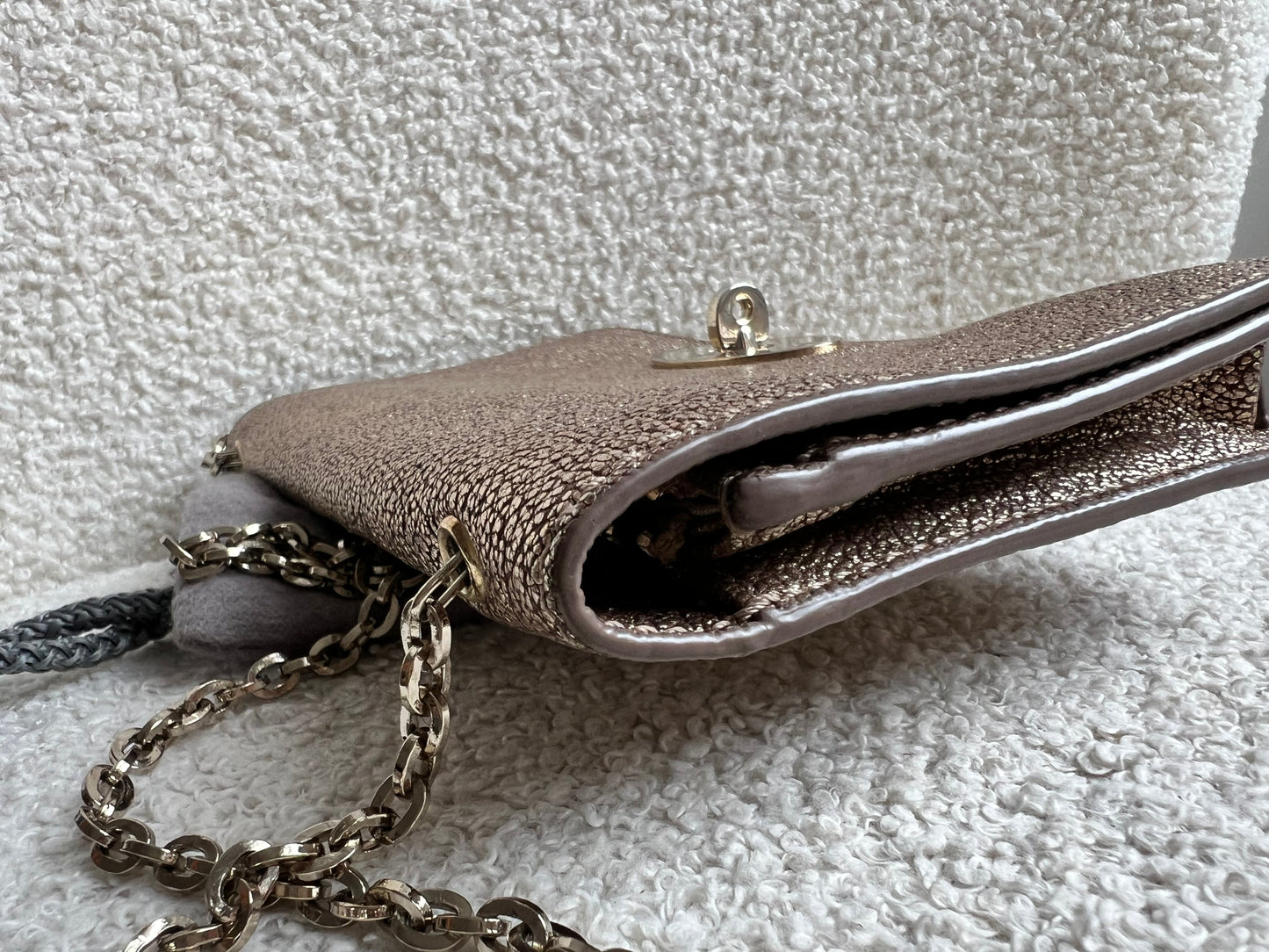 Mulberry Metallic Mushroom Bayswater Clutch (RRP £495)