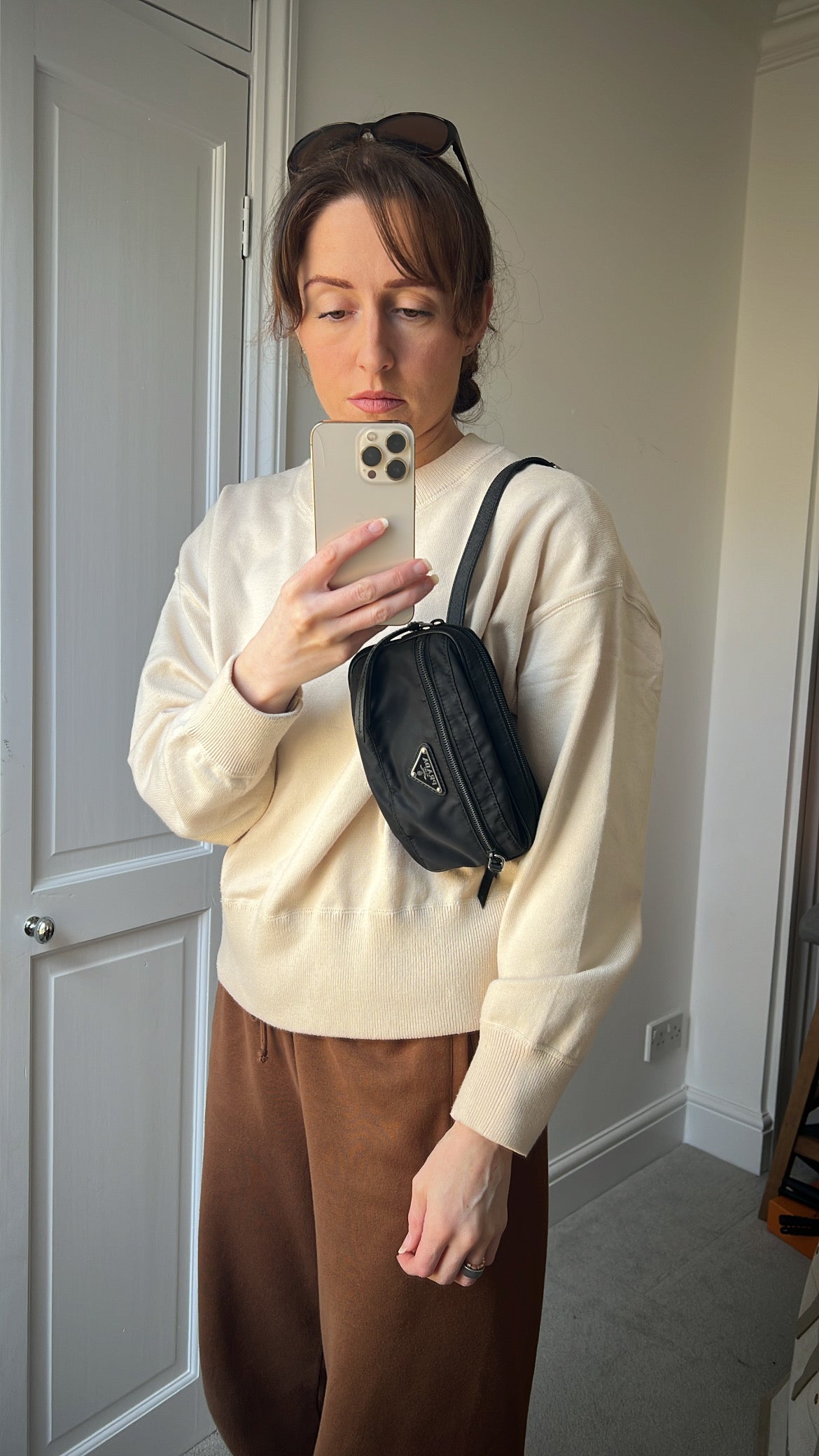 Prada Black Nylon Mini Belt Bag