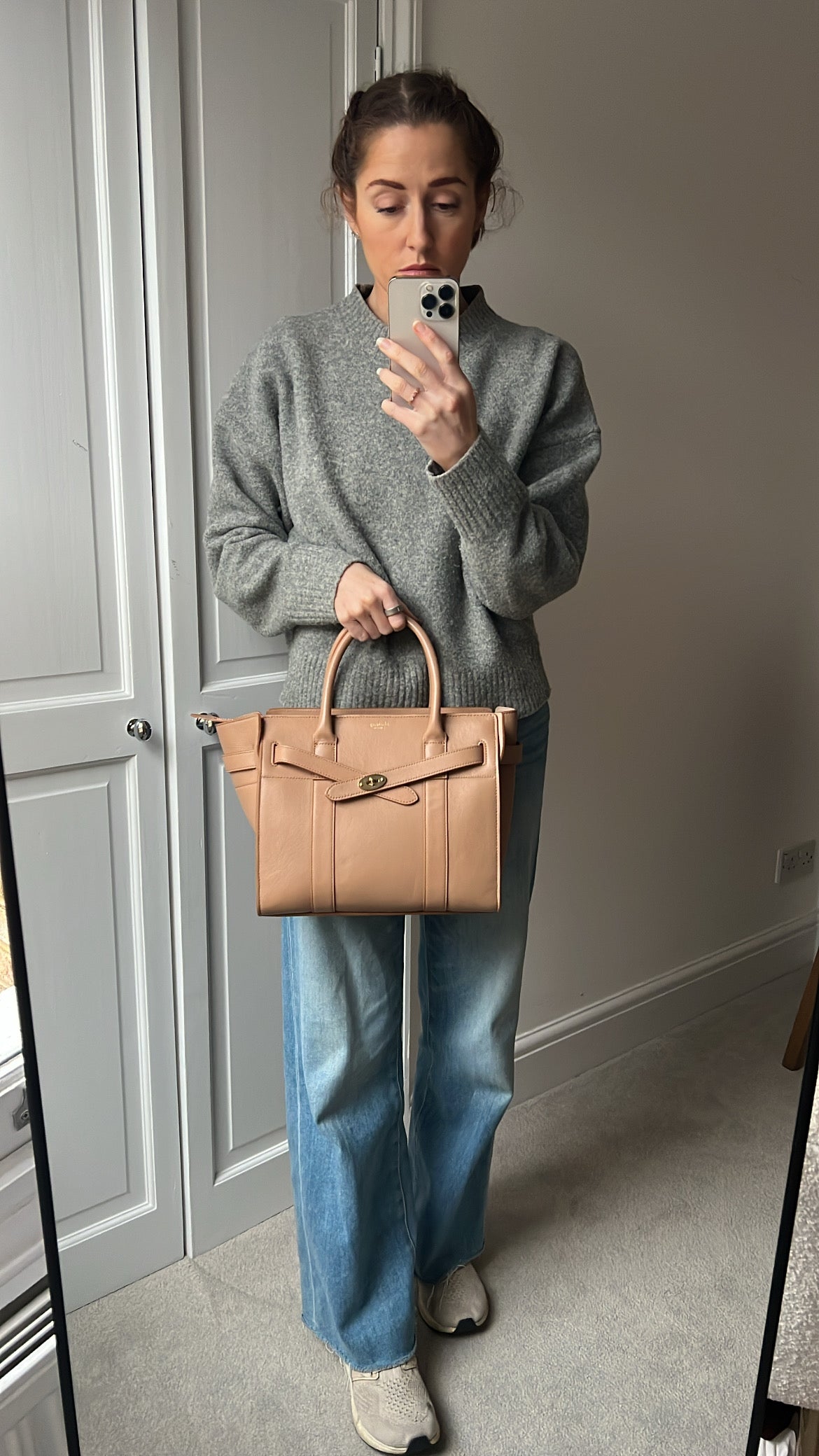 Mulberry Light Salmon Small Zipped Bayswater (RRP £1,245)