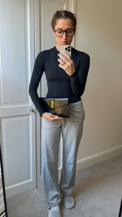 Yves Saint Laurent (YSL) Black Uptown Pouch Clutch (RRP £580)