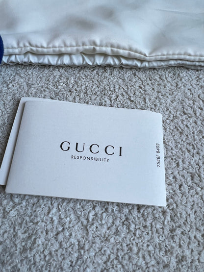 Gucci GG Blue Mini Velvet Marmont Mini Shoulder Bag