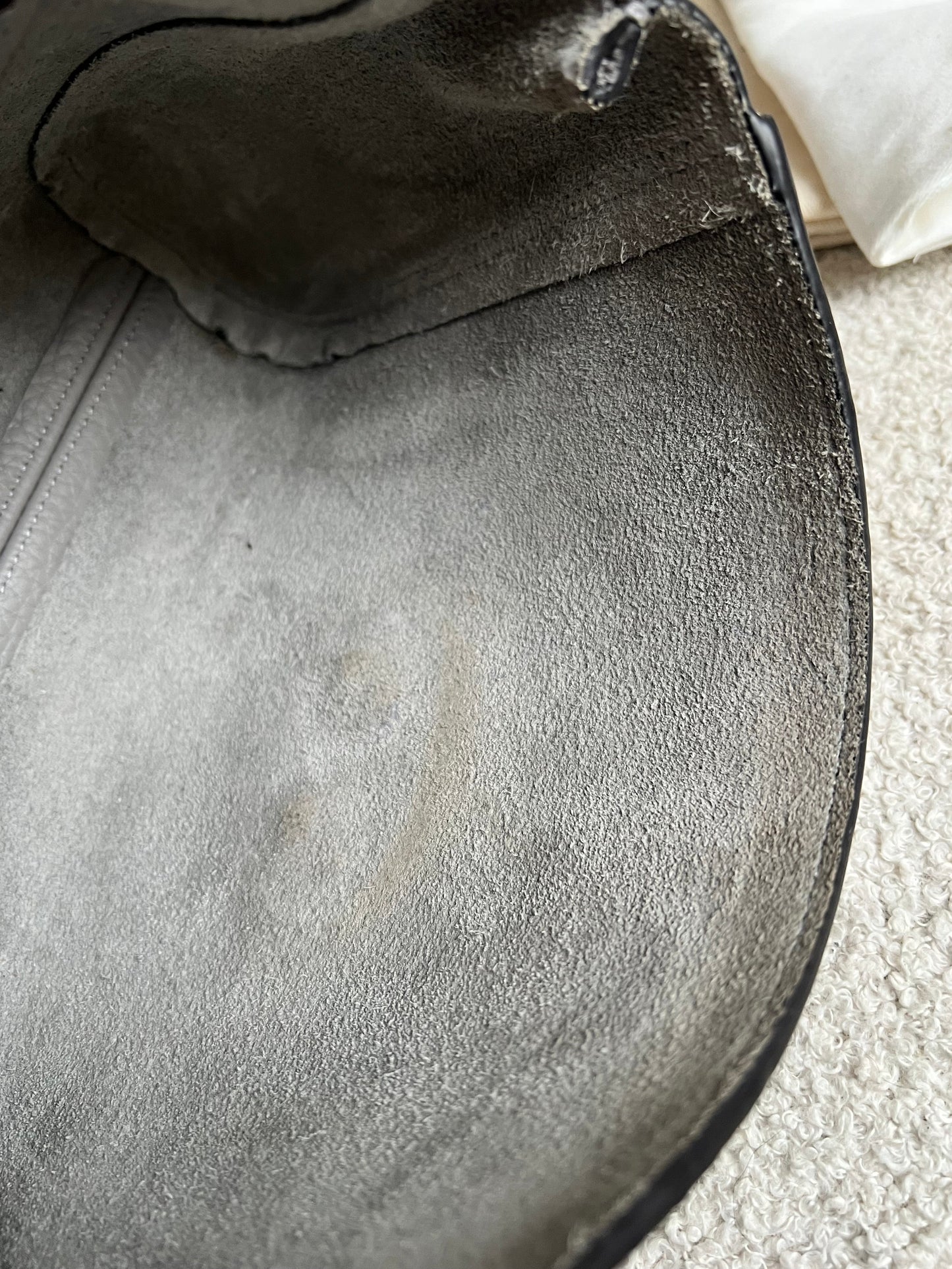 Mulberry Pale Grey Regular Lily Heavy Grain (RRP £1095)