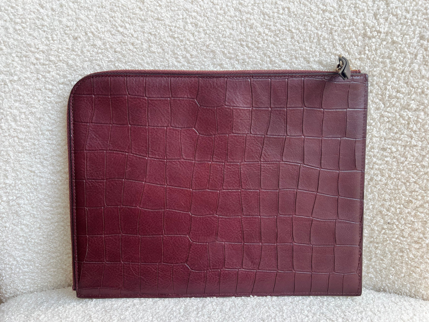 Mulberry Oxblood Embossed Croc Tech Pouch (£295)