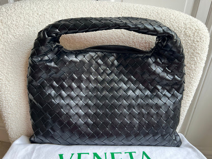 Bottega Veneta Black Small Hop Intraciatto (RRP £3370)