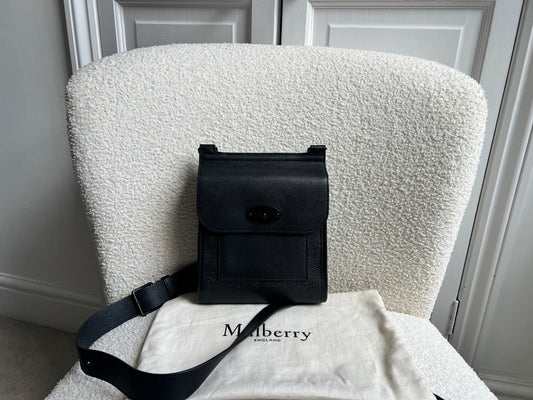 Mulberry Black Eco Scotchgrain Small Antony