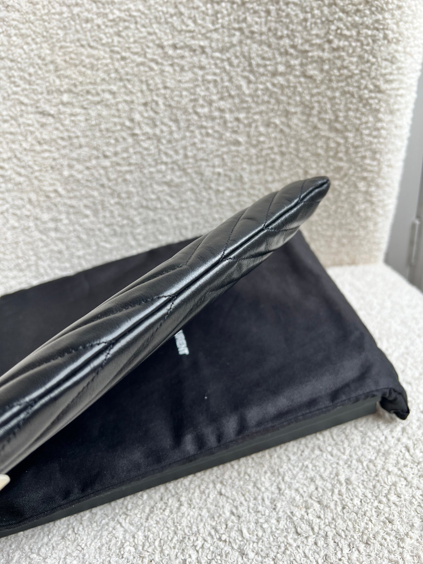 Yves Saint Laurent (YSL) Black Monogram Clutch Pouch (RRP £530)