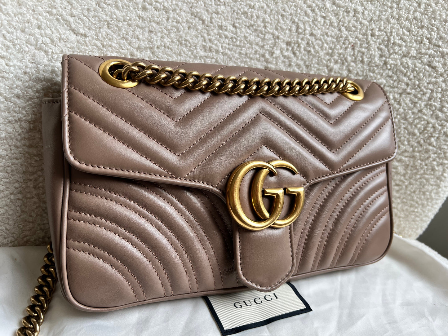 Gucci GG Dusty Pink Marmont Small Shoulder Bag (RRP £2070)