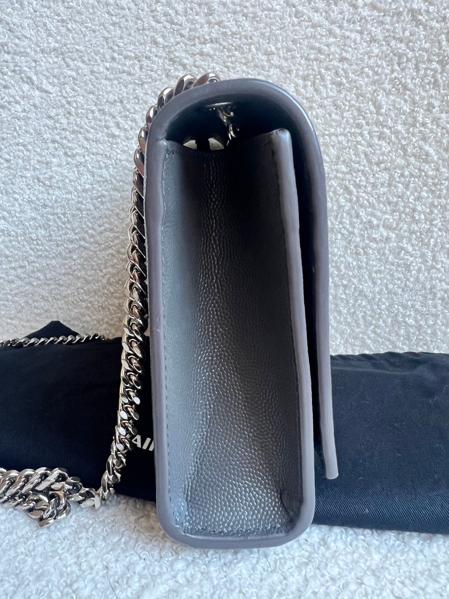 Yves Saint Laurent (YSL) Light Grey Small Kate Tassel (RRP £1,550)