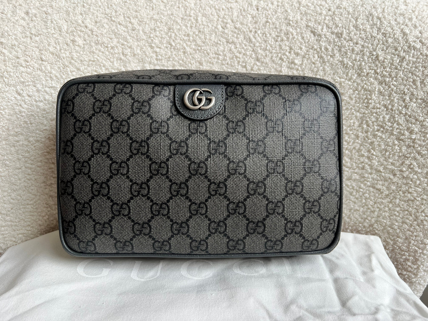 Gucci Grey / Black Supreme Toiletries Bag (RRP £575)