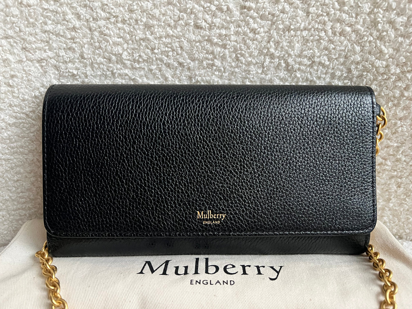 Mulberry Black Continental Chain Clutch Wallet (RRP £425)