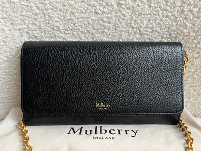 Mulberry Black Continental Chain Clutch Wallet (RRP £425)
