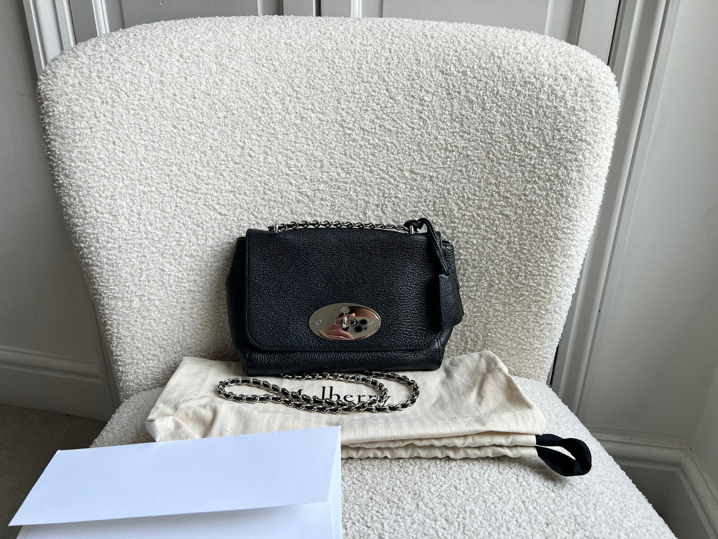 Mulberry Black Regular Lily with Silver Hardware (RRP £995)