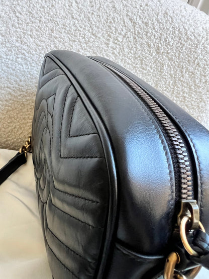 Gucci GG Black Marmont Small Shoulder Bag (RRP £1440)