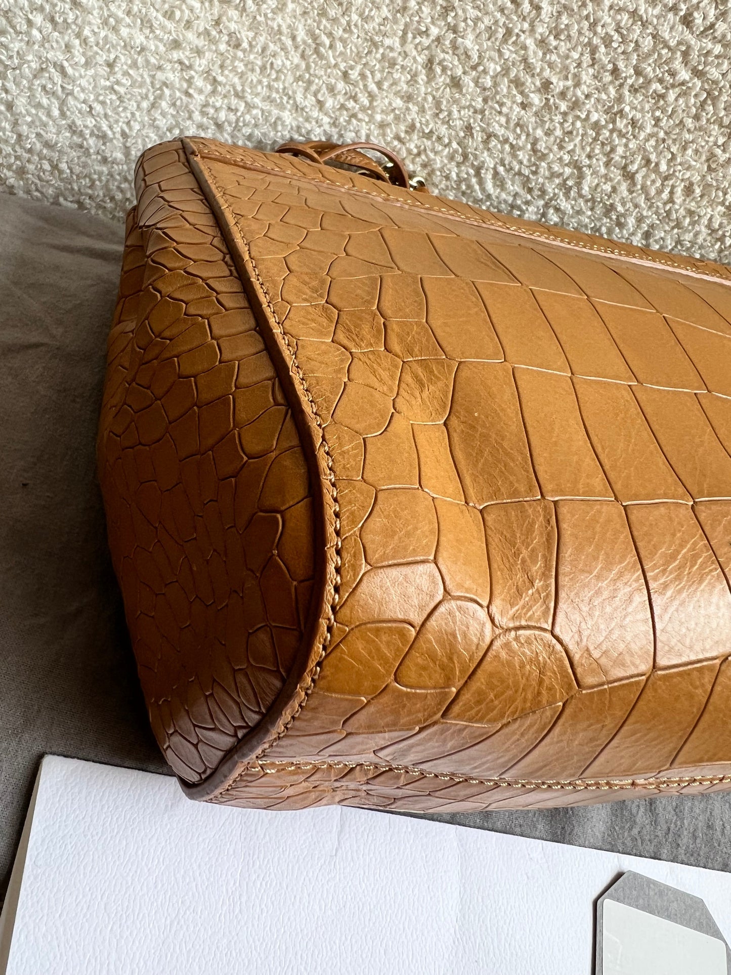 Mulberry Biscuit Brown Croc Medium Lily