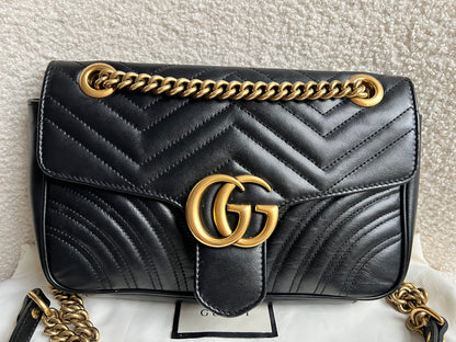Gucci GG Black Marmont Small Shoulder Bag (RRP £2070)