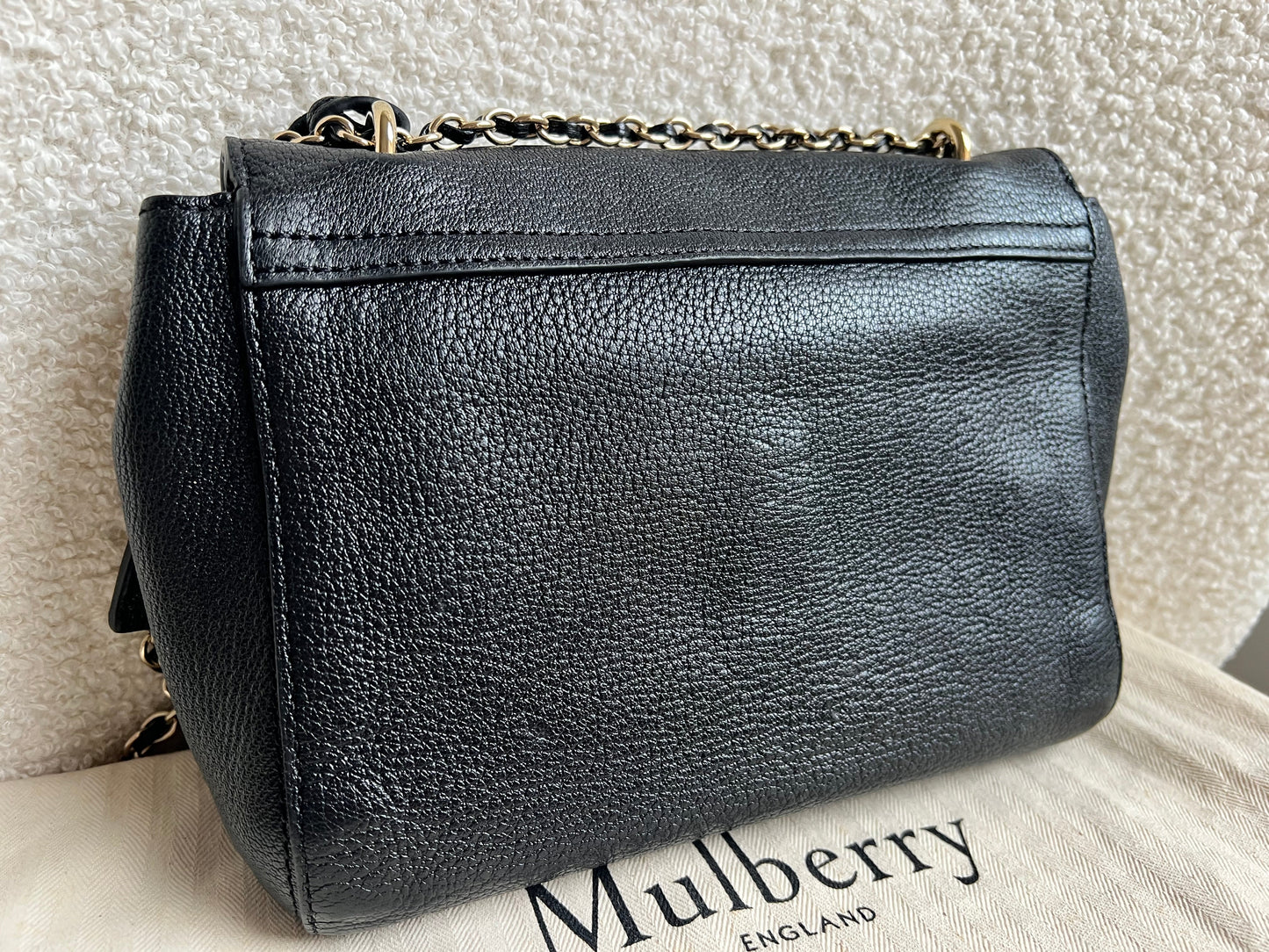 Mulberry Black Regular Lily with Gold Hardware (RRP £995)