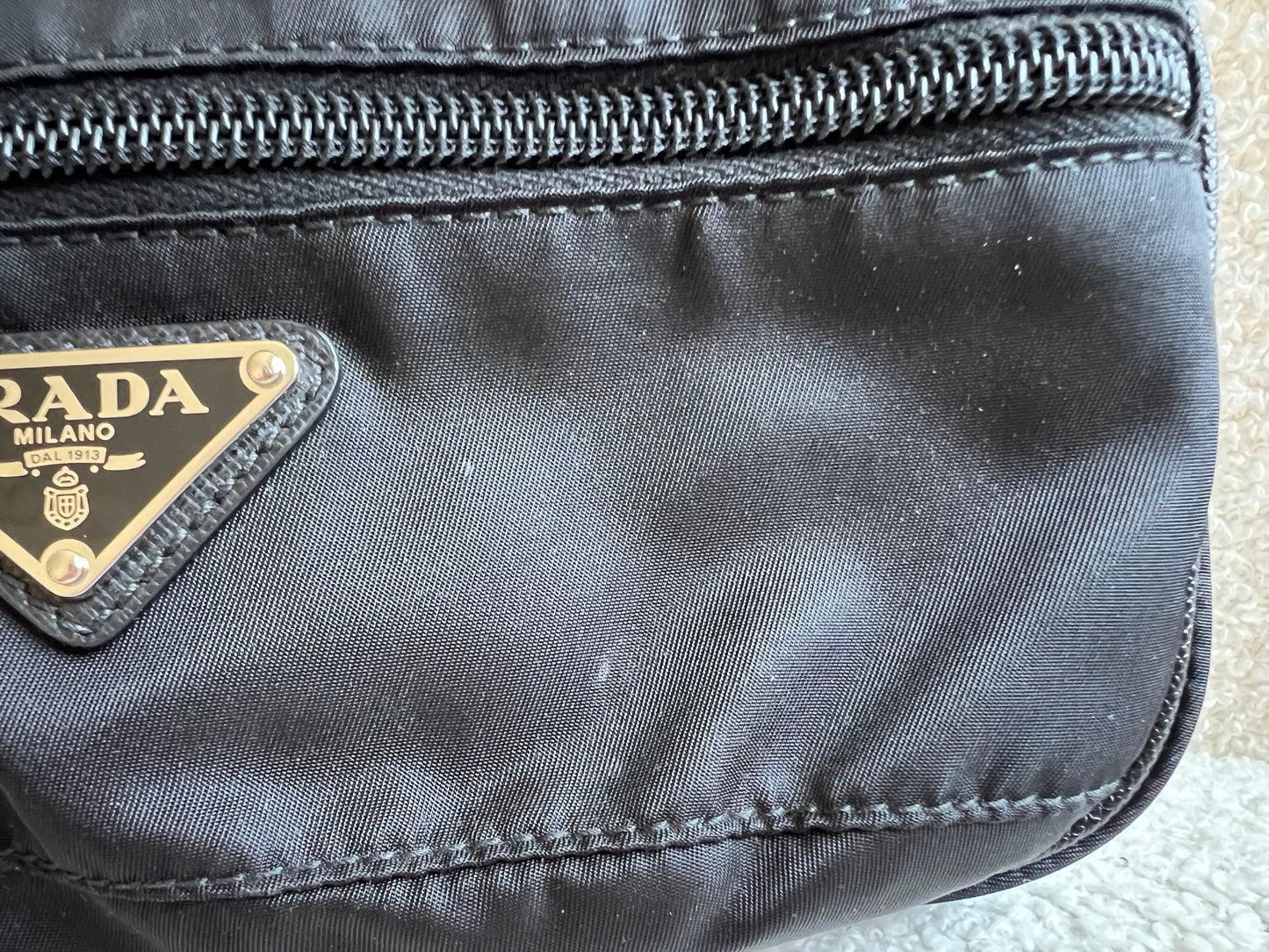 Prada Black Nylon Mini Belt Bag