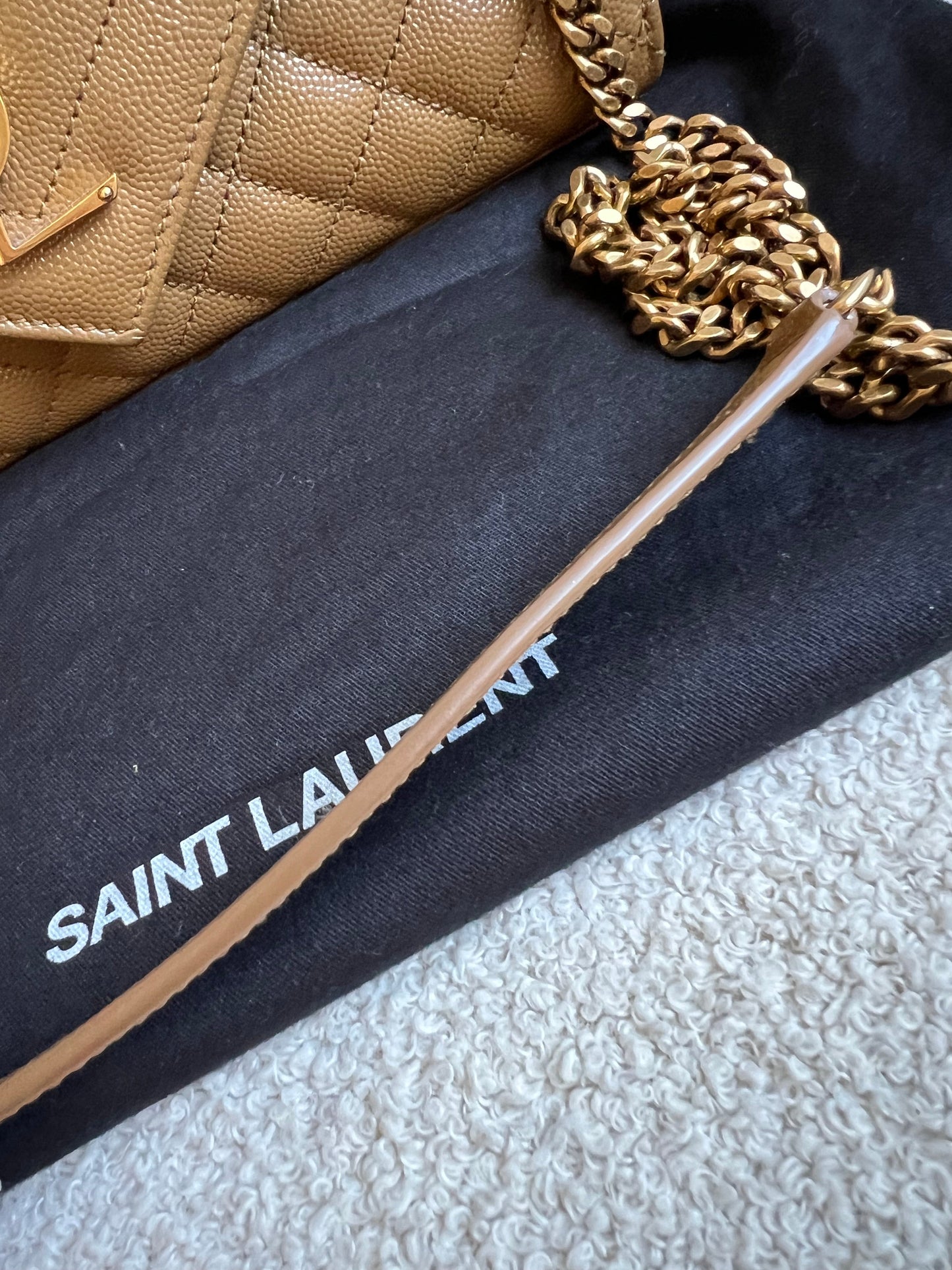 Yves Saint Laurent (YSL) Beige Small Envelope Bag (RRP £1,940)