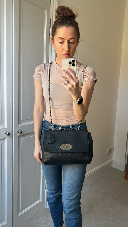 Mulberry Black Medium Lily with Silver Hardware (RRP £1095)